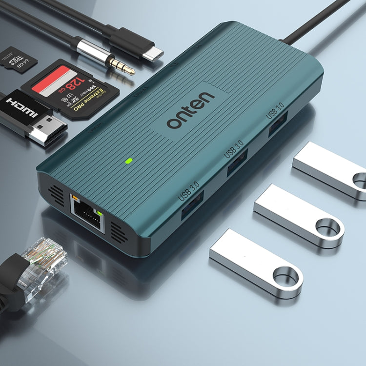 Onten UC961 9 in 1 USB-C / Type-C Multi-function HUB Docking Station(Green) - free shipping - PMC Jewellery - Order now!