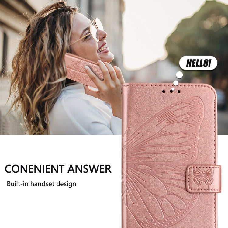 For Google Pixel 9 Pro XL Embossed Butterfly Leather Phone Case(Rose Gold) - Google Cases by PMC Jewellery | Online Shopping South Africa | PMC Jewellery | Buy Now Pay Later Mobicred