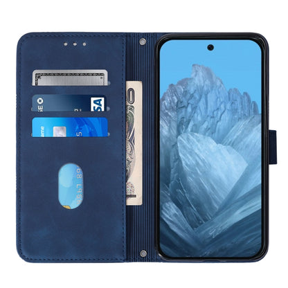 For Google Pixel 9 Crossbody 3D Embossed Flip Leather Phone Case(Blue) - Google Cases by PMC Jewellery | Online Shopping South Africa | PMC Jewellery | Buy Now Pay Later Mobicred