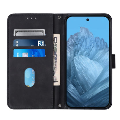 For Google Pixel 9 Crossbody 3D Embossed Flip Leather Phone Case(Black) - Google Cases by PMC Jewellery | Online Shopping South Africa | PMC Jewellery | Buy Now Pay Later Mobicred