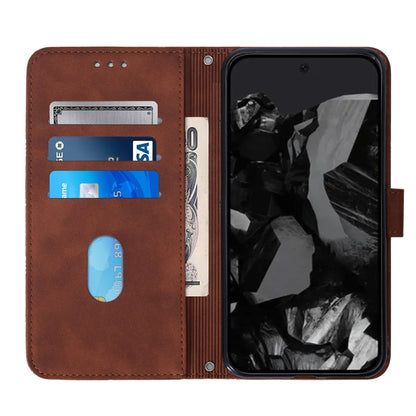 For Google Pixel 9 Pro Crossbody 3D Embossed Flip Leather Phone Case(Brown) - Google Cases by PMC Jewellery | Online Shopping South Africa | PMC Jewellery | Buy Now Pay Later Mobicred