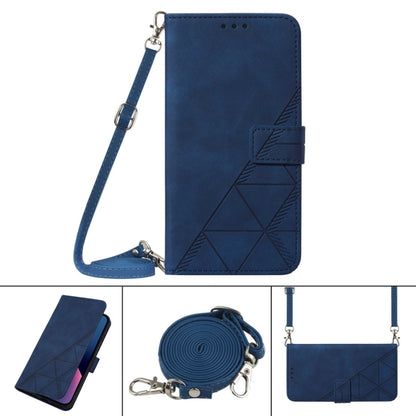 For Google Pixel 9 Pro Crossbody 3D Embossed Flip Leather Phone Case(Blue) - Google Cases by PMC Jewellery | Online Shopping South Africa | PMC Jewellery | Buy Now Pay Later Mobicred