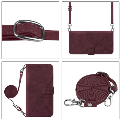 For Google Pixel 9 Pro XL Crossbody 3D Embossed Flip Leather Phone Case(Wine Red) - Google Cases by PMC Jewellery | Online Shopping South Africa | PMC Jewellery | Buy Now Pay Later Mobicred