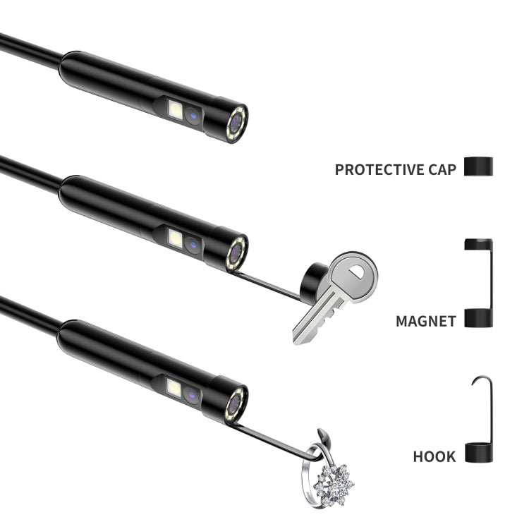 AN112 8mm Double Lenses HD Industry Endoscope Type-C + Micro USB + 8 Pin Connection, Length:10m Soft Tube -  by PMC TechLife | Online Shopping South Africa | PMC TechLife | Buy Now Pay Later Mobicred