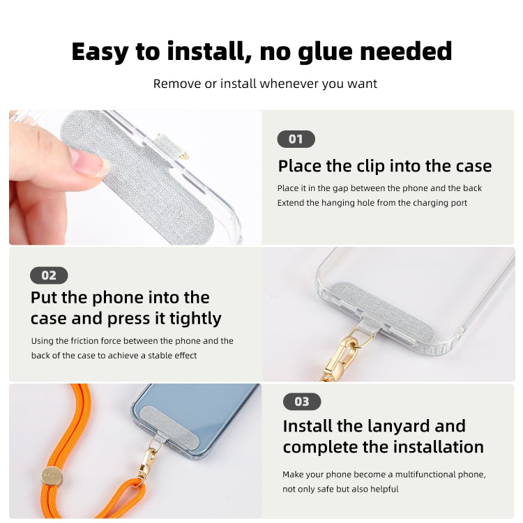 mutural Universal Mobile Phone Solid Color Lanyard(Orange) - free shipping - PMc TechLife - Order now!