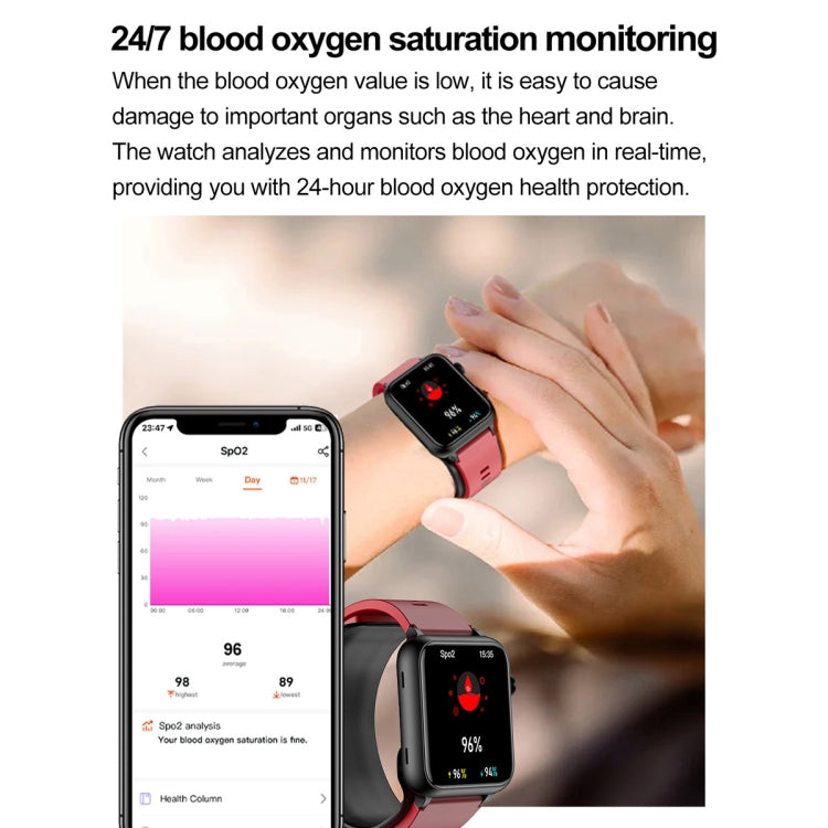 TK63 1.91 Inch Color Screen Air Pump Smart Watch, Supports Blood Pressure Monitoring / ECG(Red) - Smart Watches by PMC Jewellery | Online Shopping South Africa | PMC Jewellery