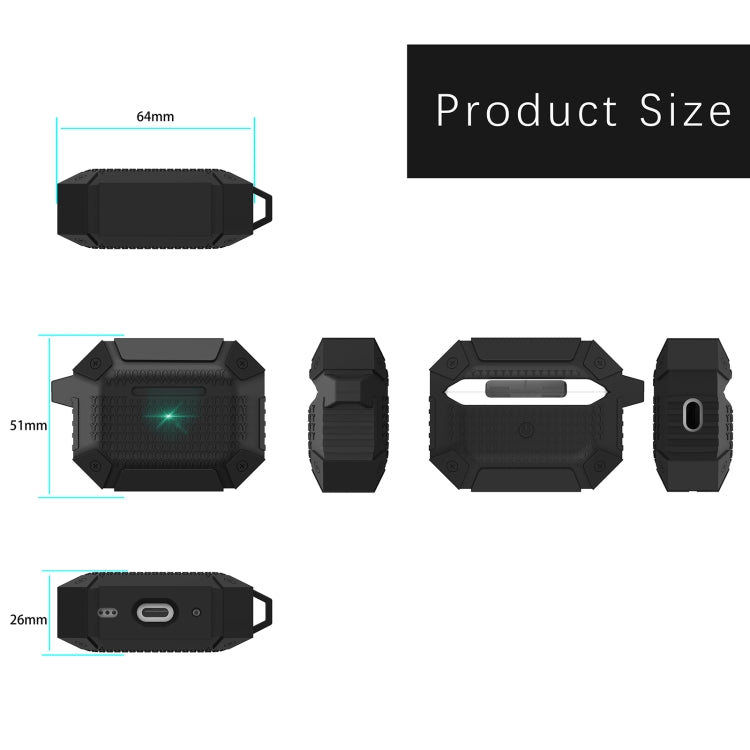 For AirPods 3 Wireless Earphones Shockproof Armor Protective Case(Black) - For AirPods 3 by PMC Jewellery | Online Shopping South Africa | PMC Jewellery | Buy Now Pay Later Mobicred