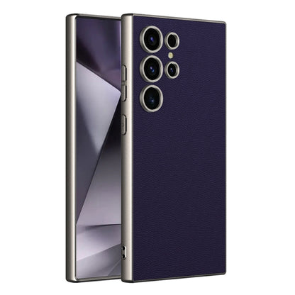 For Samsung Galaxy S24 Ultra 5G GKK Metal Paint Skin Feel Leather Full Coverage Phone Case(Purple) - Galaxy S24 Ultra 5G Cases by GKK | Online Shopping South Africa | PMC Jewellery | Buy Now Pay Later Mobicred