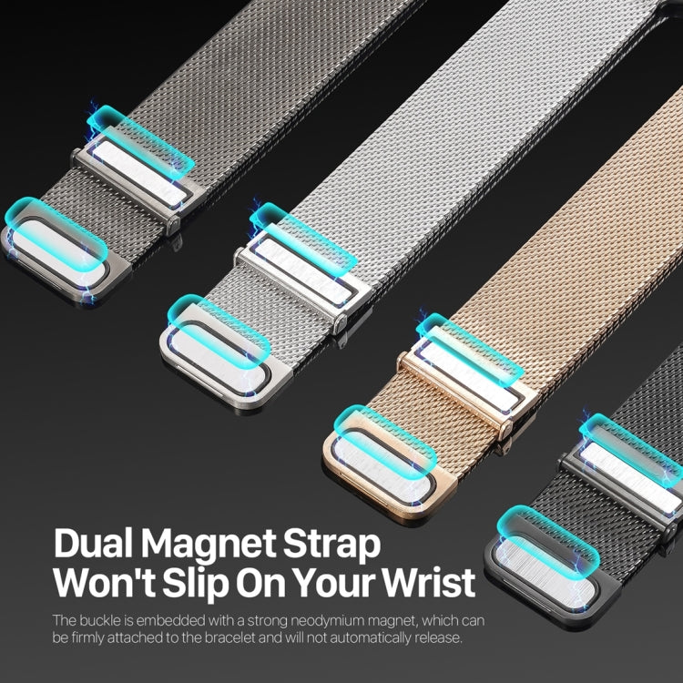 For Apple Watch SE 2023 44mm DUX DUCIS Milanese Pro Series Stainless Steel Watch Band(Black) - Watch Bands by DUX DUCIS | Online Shopping South Africa | PMC Jewellery