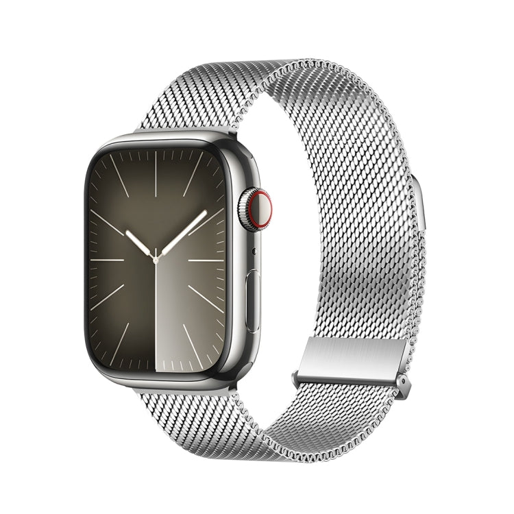 For Apple Watch Series 7 41mm DUX DUCIS Milanese Pro Series Stainless Steel Watch Band(Silver) - Watch Bands by DUX DUCIS | Online Shopping South Africa | PMC Jewellery