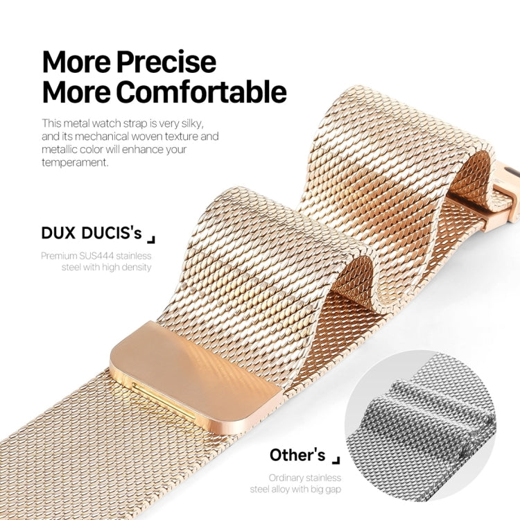 For Apple Watch SE 44mm DUX DUCIS Milanese Pro Series Stainless Steel Watch Band(Gold) - Watch Bands by DUX DUCIS | Online Shopping South Africa | PMC Jewellery