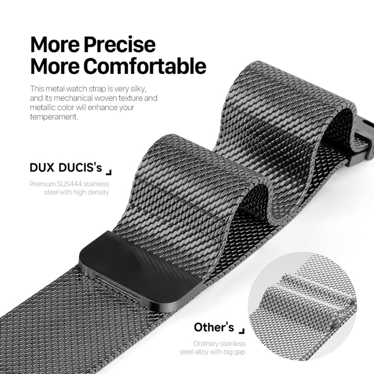 For Apple Watch Series 6 44mm DUX DUCIS Milanese Pro Series Stainless Steel Watch Band(Black) - Watch Bands by DUX DUCIS | Online Shopping South Africa | PMC Jewellery