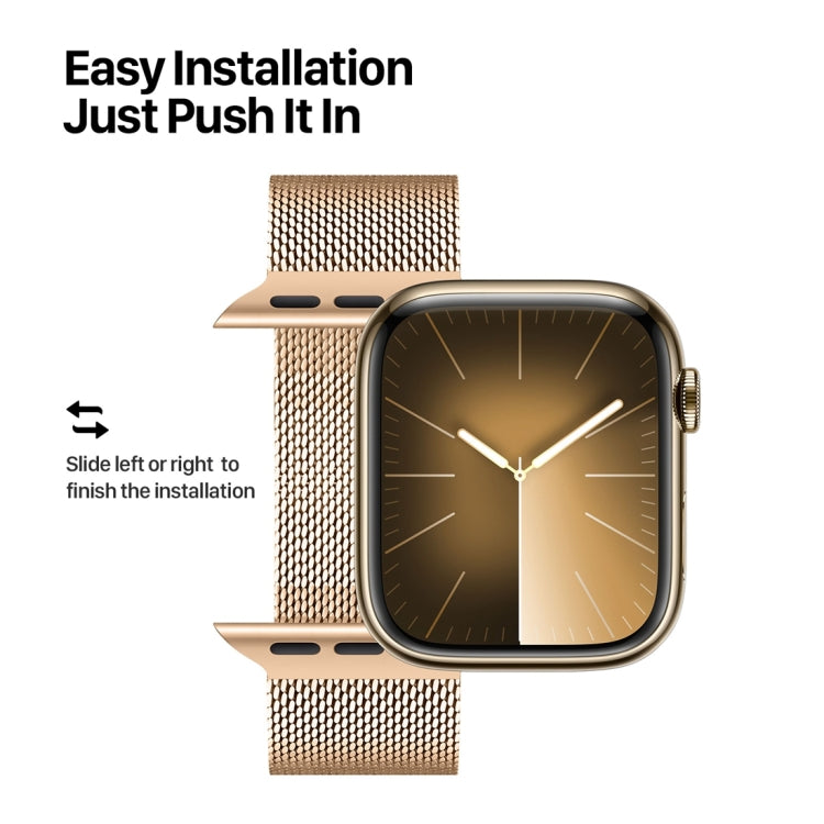 For Apple Watch Series 6 44mm DUX DUCIS Milanese Pro Series Stainless Steel Watch Band(Gold) - Watch Bands by DUX DUCIS | Online Shopping South Africa | PMC Jewellery