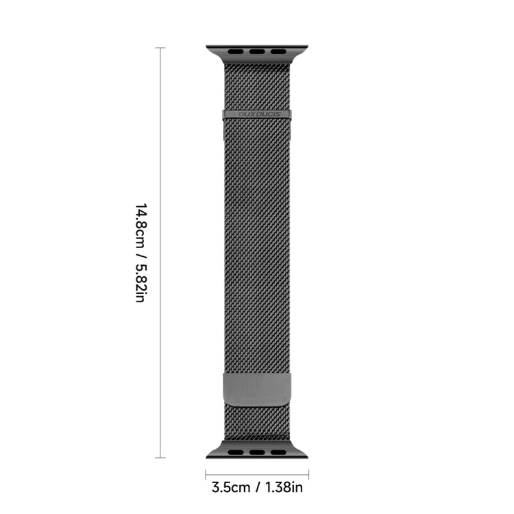 For Apple Watch Series 5 44mm DUX DUCIS Milanese Pro Series Stainless Steel Watch Band(Black) - Watch Bands by DUX DUCIS | Online Shopping South Africa | PMC Jewellery