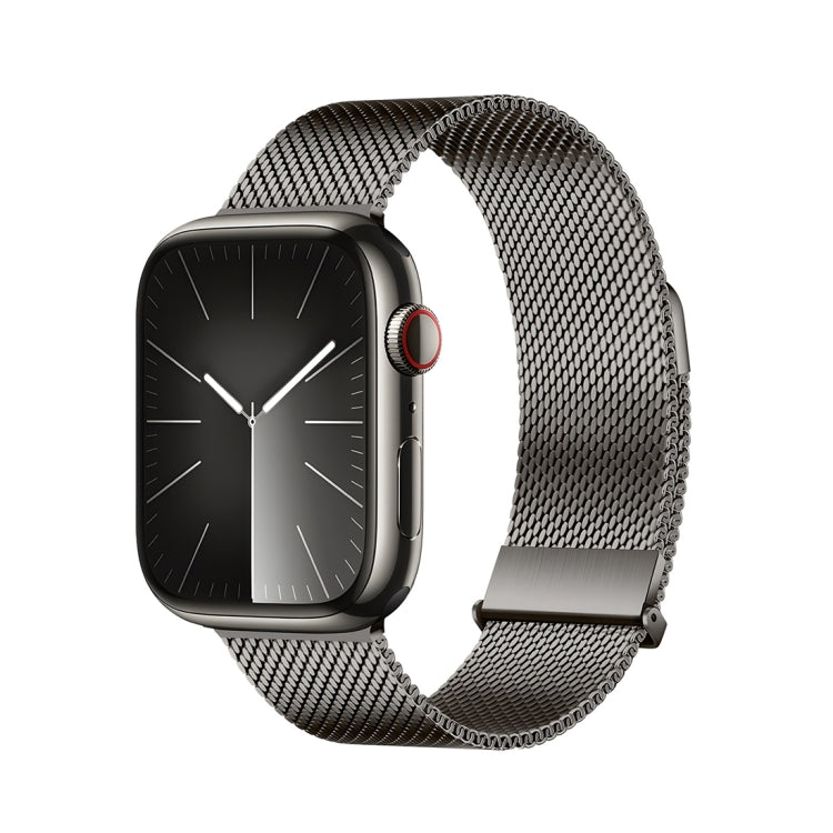 For Apple Watch Series 3 38mm DUX DUCIS Milanese Pro Series Stainless Steel Watch Band(Graphite) - Watch Bands by DUX DUCIS | Online Shopping South Africa | PMC Jewellery