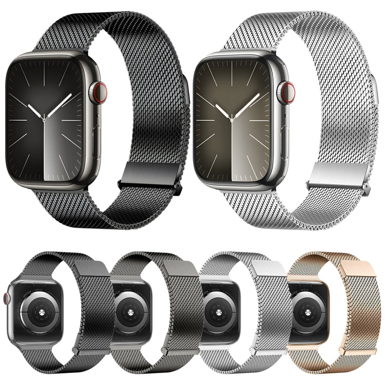 For Apple Watch Series 2 42mm DUX DUCIS Milanese Pro Series Stainless Steel Watch Band(Black) - Watch Bands by DUX DUCIS | Online Shopping South Africa | PMC Jewellery