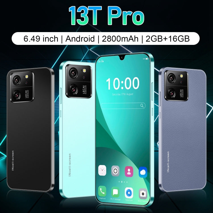 13T Pro / X18, 2GB+16GB, 6.49 inch Face Identification Android 8.1 MTK6580A Quad Core, Network: 3G, Dual SIM(Black) -  by PMC Jewellery | Online Shopping South Africa | PMC Jewellery