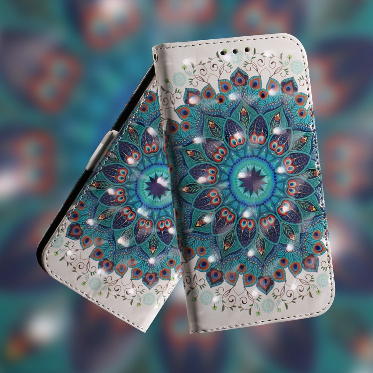 For Google Pixel 9 Pro 3D Colored Horizontal Flip Leather Phone Case(Peacock Wreath) - Google Cases by PMC TechLife | Online Shopping South Africa | PMC TechLife | Buy Now Pay Later Mobicred