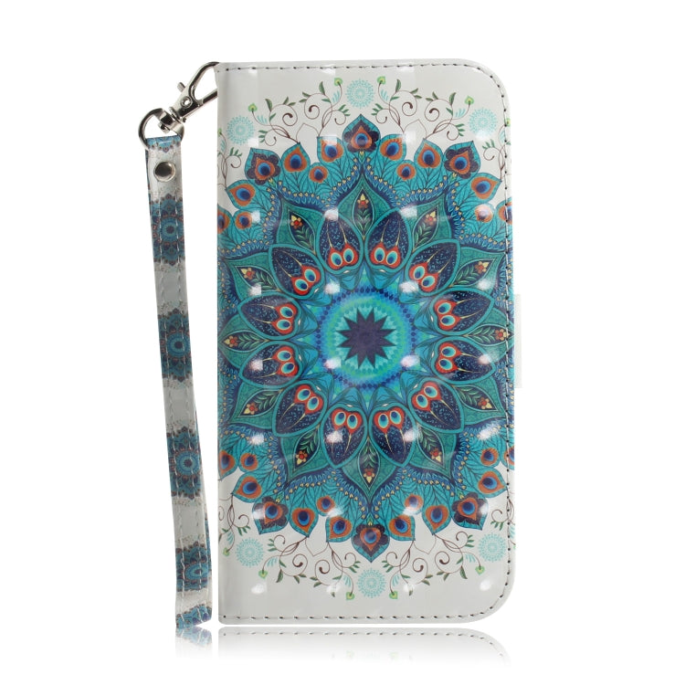 For Google Pixel 9 Pro 3D Colored Horizontal Flip Leather Phone Case(Peacock Wreath) - Google Cases by PMC TechLife | Online Shopping South Africa | PMC TechLife | Buy Now Pay Later Mobicred