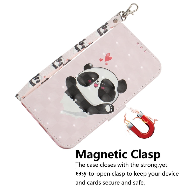 For Google Pixel 9 3D Colored Horizontal Flip Leather Phone Case(Heart Panda) - Google Cases by PMC Jewellery | Online Shopping South Africa | PMC Jewellery | Buy Now Pay Later Mobicred