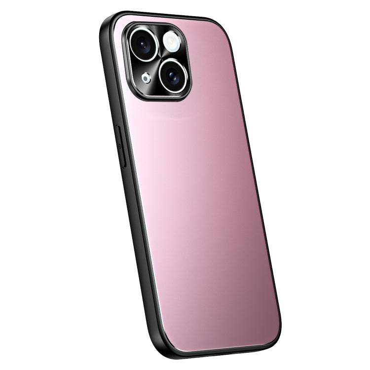 For iPhone 14 Plus R-JUST RJ-61 Electroplating Frosted TPU + PC Phone Case(Pink) - iPhone 14 Plus Cases by R-JUST | Online Shopping South Africa | PMC Jewellery