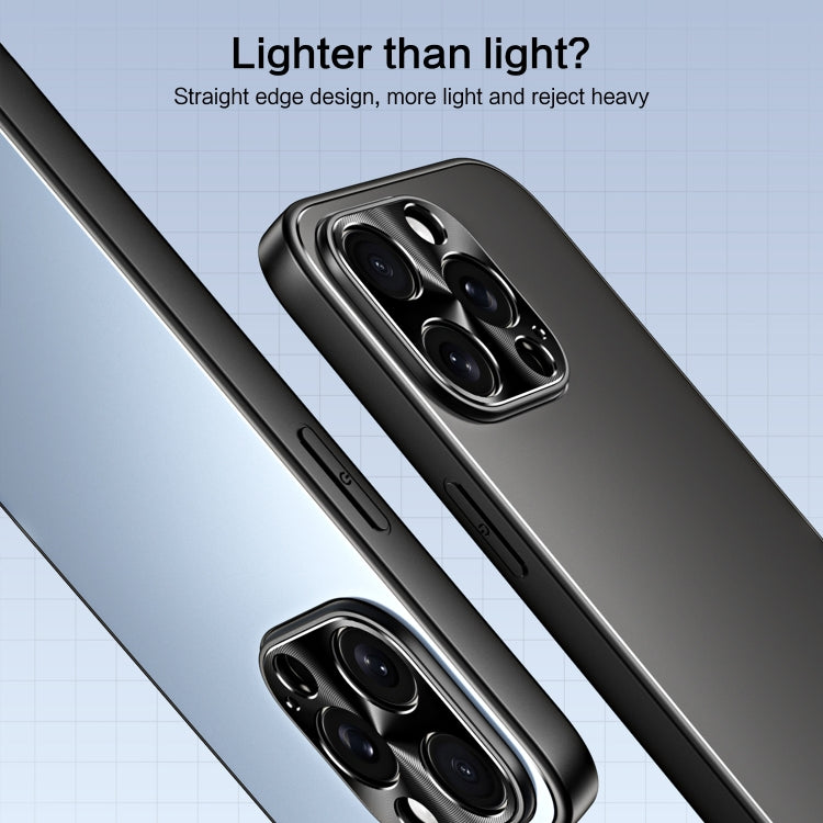 For iPhone 14 R-JUST RJ-61 Electroplating Frosted TPU + PC Phone Case(Blue) - iPhone 14 Cases by R-JUST | Online Shopping South Africa | PMC TechLife