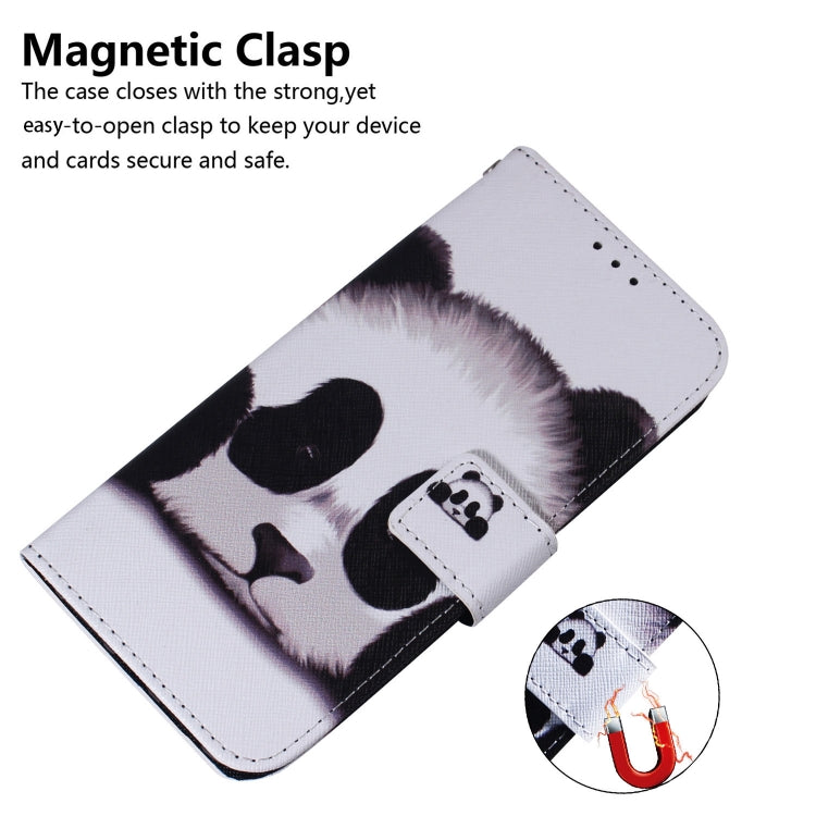 For Google Pixel 9 Pro Coloured Drawing Flip Leather Phone Case(Panda) - Google Cases by PMC TechLife | Online Shopping South Africa | PMC TechLife | Buy Now Pay Later Mobicred