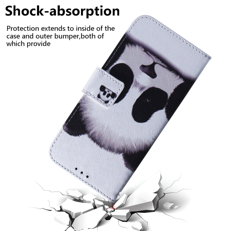 For Google Pixel 9 Pro Coloured Drawing Flip Leather Phone Case(Panda) - Google Cases by PMC TechLife | Online Shopping South Africa | PMC TechLife | Buy Now Pay Later Mobicred