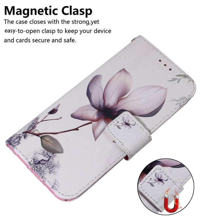 For Google Pixel 9 Pro Coloured Drawing Flip Leather Phone Case(Magnolia) - Google Cases by PMC Jewellery | Online Shopping South Africa | PMC Jewellery | Buy Now Pay Later Mobicred