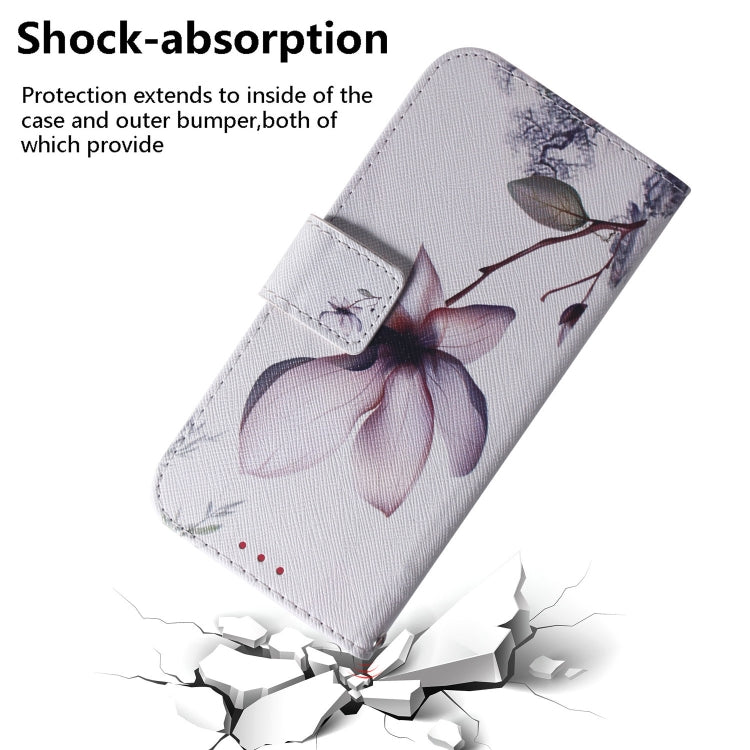 For Google Pixel 9 Pro Coloured Drawing Flip Leather Phone Case(Magnolia) - Google Cases by PMC TechLife | Online Shopping South Africa | PMC TechLife | Buy Now Pay Later Mobicred
