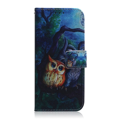 For Google Pixel 9 Coloured Drawing Flip Leather Phone Case(Oil Painting Owl) - Google Cases by PMC Jewellery | Online Shopping South Africa | PMC Jewellery | Buy Now Pay Later Mobicred