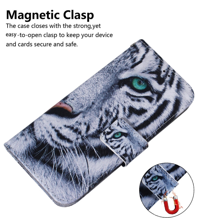 For Google Pixel 9 Coloured Drawing Flip Leather Phone Case(Tiger) - Google Cases by PMC Jewellery | Online Shopping South Africa | PMC Jewellery | Buy Now Pay Later Mobicred