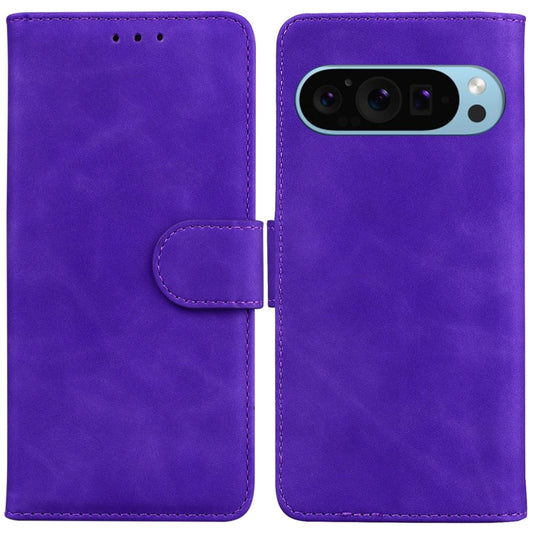 For Google Pixel 9 Pro Skin Feel Pure Color Flip Leather Phone Case(Purple) - Google Cases by PMC Jewellery | Online Shopping South Africa | PMC Jewellery | Buy Now Pay Later Mobicred