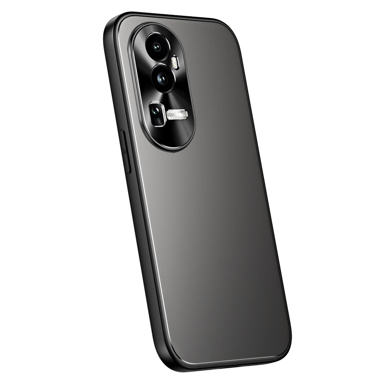 For OPPO Reno10 Pro+ Global R-JUST RJ-61 Electroplating Frosted TPU + PC Phone Case(Grey) - OPPO Cases by R-JUST | Online Shopping South Africa | PMC Jewellery
