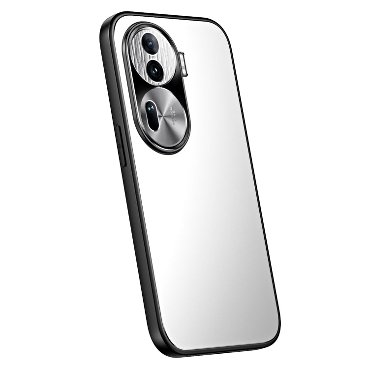 For OPPO Reno11 Pro Global R-JUST RJ-61 Electroplating Frosted TPU + PC Phone Case(Silver) - Reno11 Pro Cases by R-JUST | Online Shopping South Africa | PMC Jewellery