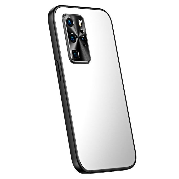 For Huawei P40 R-JUST RJ-61 Electroplating Frosted TPU + PC Phone Case(Silver) - Huawei Cases by R-JUST | Online Shopping South Africa | PMC Jewellery