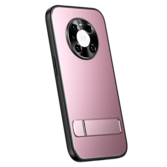 For Huawei Mate 40 R-JUST RJ-61 Electroplating Frosted TPU + PC Phone Case with Holder(Pink) - Huawei Cases by R-JUST | Online Shopping South Africa | PMC Jewellery