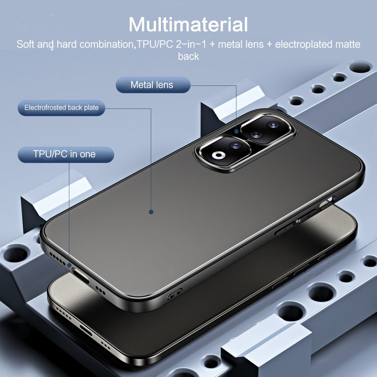 For Honor 90 Pro R-JUST RJ-61 Electroplating Frosted TPU + PC Phone Case(Grey) - Honor Cases by R-JUST | Online Shopping South Africa | PMC TechLife | Buy Now Pay Later Mobicred