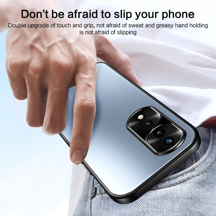 For Honor 70 R-JUST RJ-61 Electroplating Frosted TPU + PC Phone Case with Holder(Silver) - Honor Cases by R-JUST | Online Shopping South Africa | PMC TechLife | Buy Now Pay Later Mobicred