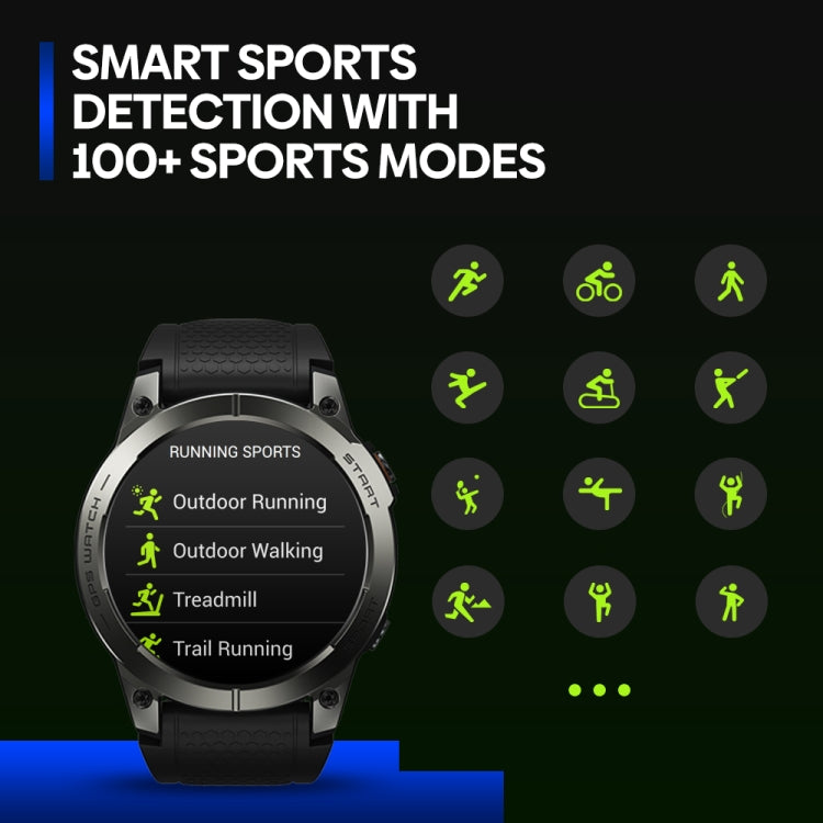 Zeblaze Stratos 3 Pro 1.43 inch AMOLED Screen Sports Smart Watch Support Bluethooth Call(Black) - Smart Watches by Zeblaze | Online Shopping South Africa | PMC Jewellery