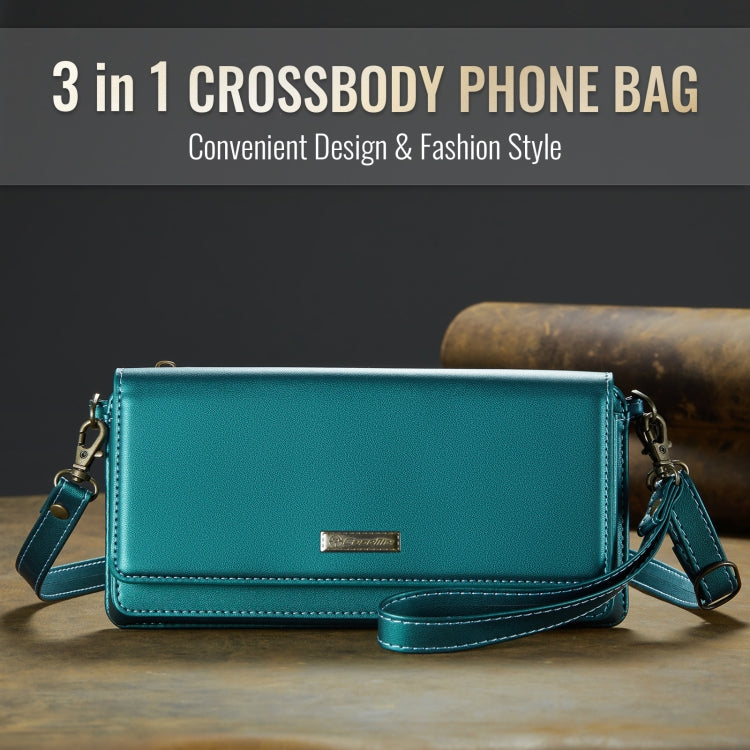 CaseMe Me30 Multi Functional Diagonal Cross Bag Phone Case(Green) -  by CaseMe | Online Shopping South Africa | PMC Jewellery | Buy Now Pay Later Mobicred