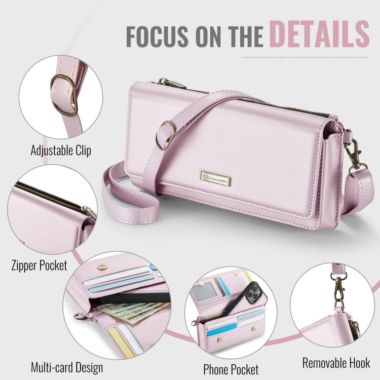 CaseMe Me30 Multi Functional Diagonal Cross Bag Phone Case(Pink) - free shipping - PMC Jewellery - Order now!