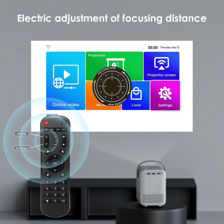 GXMO P10 Android 10 OS HD Portable WiFi Projector, Plug Type:EU Plug(White) - Mini Projector by GXMO | Online Shopping South Africa | PMC Jewellery | Buy Now Pay Later Mobicred