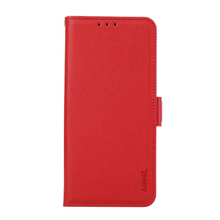 For iPhone 17 Pro ABEEL Side-Magnetic Litchi Pattern Leather RFID Phone Case(Red) - free shipping - PMc TechLife - Order now!