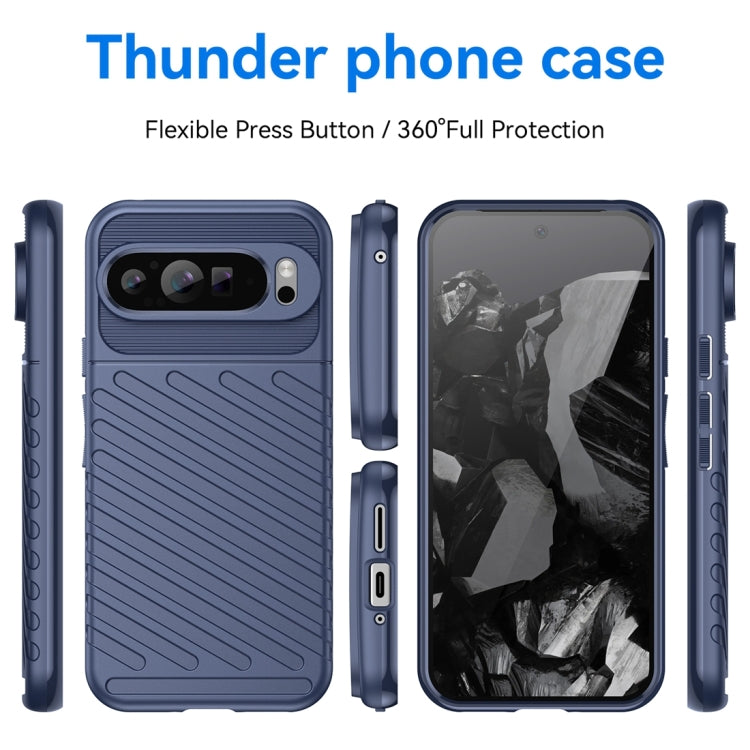 For Google Pixel 9 Pro 5G Thunderbolt Shockproof TPU Phone Case(Blue) - Google Cases by PMC Jewellery | Online Shopping South Africa | PMC Jewellery | Buy Now Pay Later Mobicred