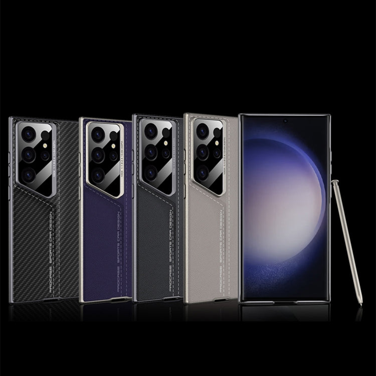 For Samsung Galaxy S24 Ultra 5G GKK Blade Ultra-thin Leather Full Coverage Phone Case(Grey) - free shipping - PMC Jewellery - Order now!