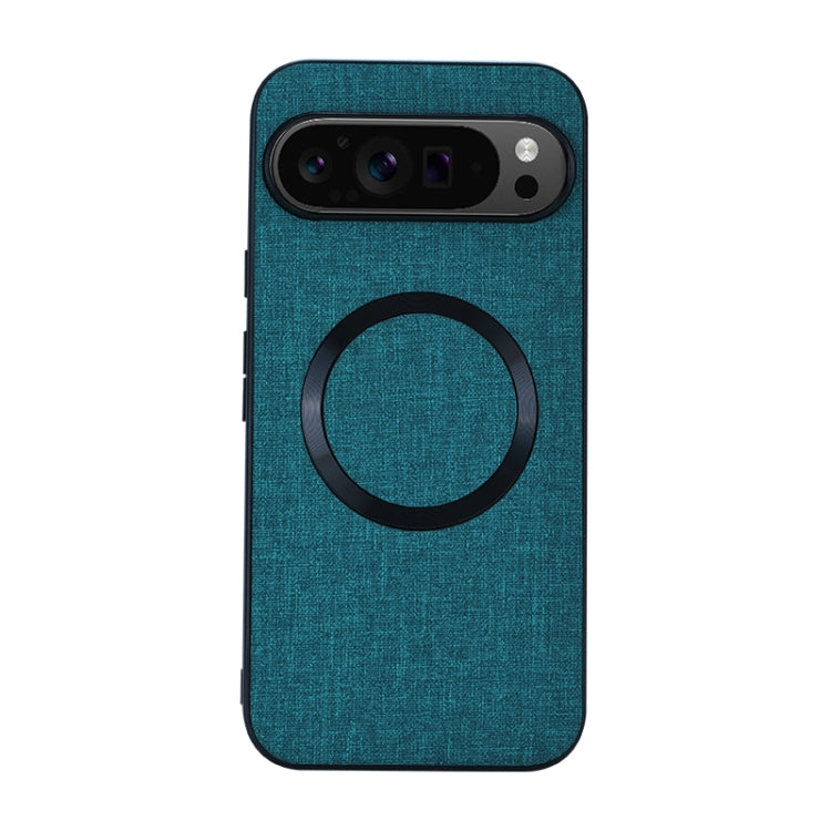 For Google Pixel 9 CD Magnetic Ring Cloth Texture PU Phone Case(Green) - Google Cases by PMC Jewellery | Online Shopping South Africa | PMC Jewellery | Buy Now Pay Later Mobicred