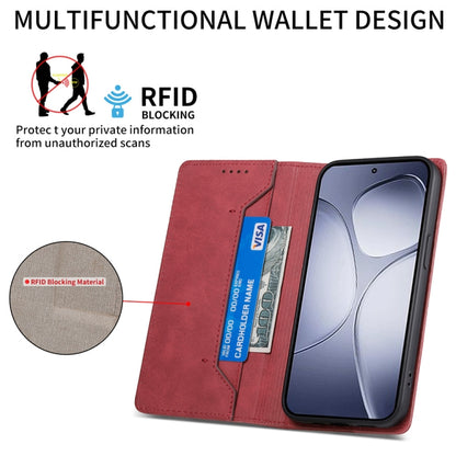 For Redmi K70 Ultra Business Solid Color Magnetic RFID Leather Phone Case(Red) - Xiaomi Cases by PMC Jewellery | Online Shopping South Africa | PMC Jewellery | Buy Now Pay Later Mobicred