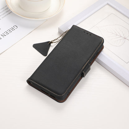 For OnePlus CE4 5G Global Side-Magnetic TJ Genuine Leather RFID Phone Case(Black) - OnePlus Cases by PMC Jewellery | Online Shopping South Africa | PMC Jewellery | Buy Now Pay Later Mobicred