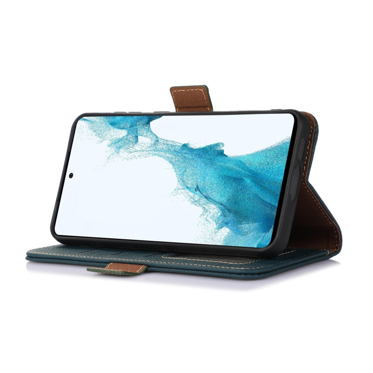 For OnePlus CE4 5G Global Side-Magnetic TJ Genuine Leather RFID Phone Case(Green) - OnePlus Cases by PMC TechLife | Online Shopping South Africa | PMC TechLife | Buy Now Pay Later Mobicred